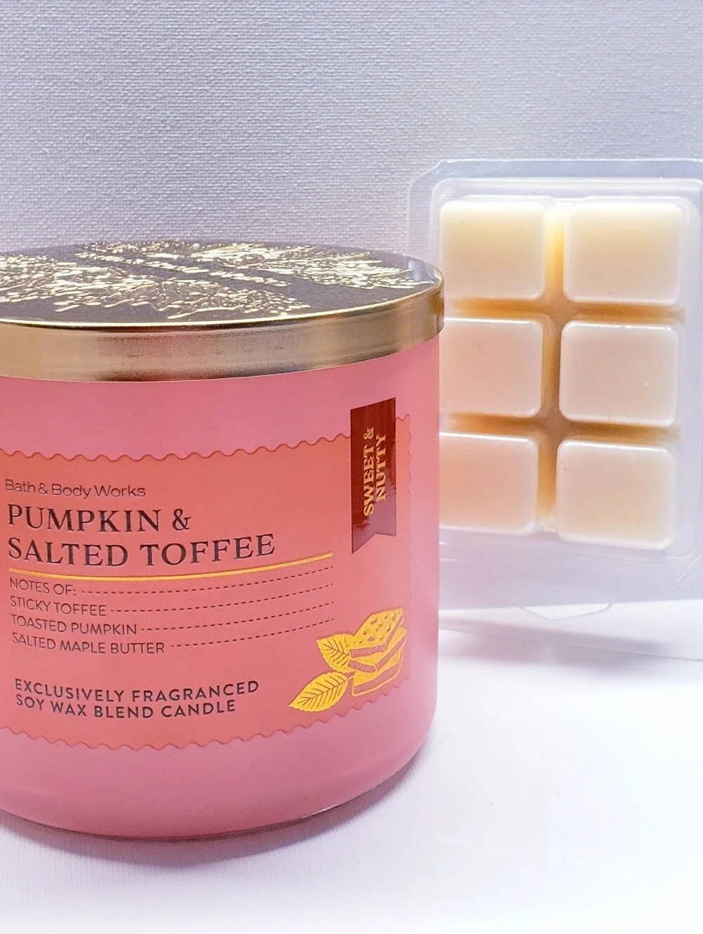 PUMPKIN & SALTED TOFFEE -Bath & Body Works Candle Wax Melts- $8 per pack